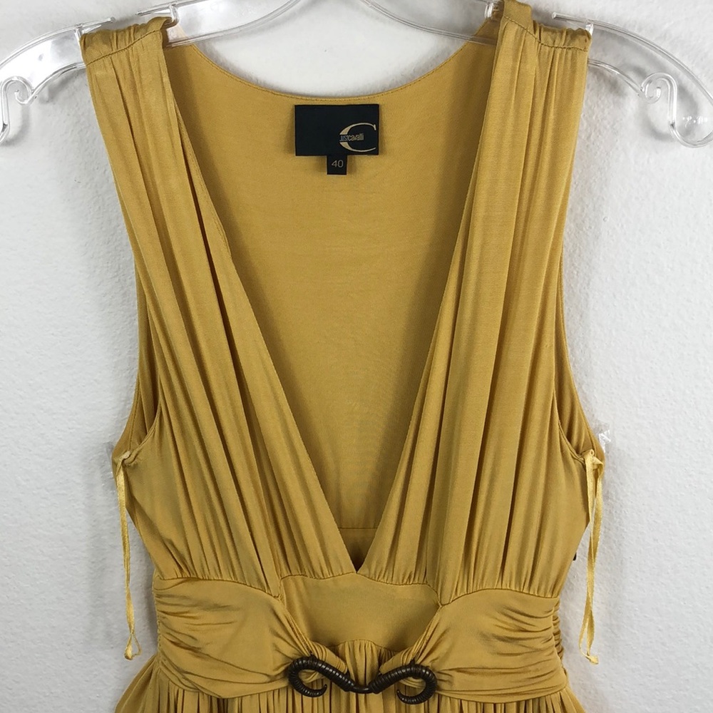 Just Cavalli Short Cocktail Dress Yellow 40 Small - Picture 3 of 9